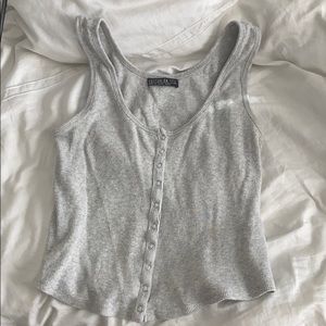 Grey rubbed “buttoned down” tank